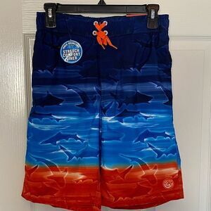 ZEROXPOSURE Boys Large Shark Print Swim Trunks